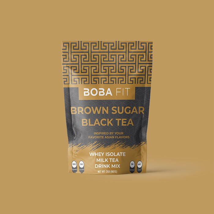Brown sugar boba protein powder front packaging